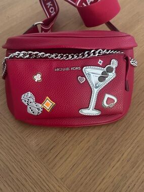 Michael Kors Belt Bag – Cherry Red – Casino Edition 🎰